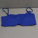 Comper Women's Sports Bras Wirefree Racerback Workout Bras Sexy Thin Straps Yoga Sport Bras with Removable Pads(Sapphire Blue-L)