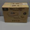 M MCIRCO 4-Piece Glass Casserole Baking Dish, Set of 2 Casseroles With Glass Lids, 1.9 Qt and 3 Qt