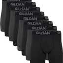Gildan Men's Underwear Cotton Stretch Boxer Briefs, Multipack (Black Soot/Charcoal Sky (8-pack, Regular Leg)), XL