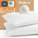 Bedsure Pillows King Size Set of 2 - Hotel Collection Bed Pillows for Sleeping, with Down Alternative Filling, Soft Support for Back, Stomach or Side Sleepers, King, 28"x19", White, 2 Pack
