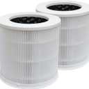 Replacement Filter Compatible with Xiaomi 4 Compact Smart Air Purifier, 2-Pack H13 HEPA 3-Stage Filtration Activated Carbon 2-in-1