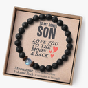 Christmas Gifts for Boys/Men-Love/Strength-Natural Gemstone Bracelet for Son Grandson Dad Boyfriend Husband Brother Nephew Uncle