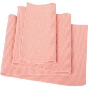 TinaKim Ribbing Fabric for Neckline, Make Jackets Waistbands Cuffs Material (Skin Pink, 36x6in)