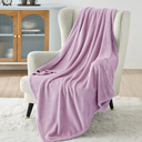 Bedsure GentleSoft Fleece Blanket Twin Size Lilac - 300GSM Lightweight Plush Fuzzy Cozy Soft Warm Blanket for Bed, Sofa, Couch, Travel, Camping, 60x80 inches
