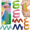 Sensory Fidget Toys for Kids Adults,6PCS Flexible Fidget Sticks for Stress Anxiety Autistic ADHD, Calm Down Travel Airplane Classroom Students Prizes Toys, Stocking Stuffers for Teens Boys Girls