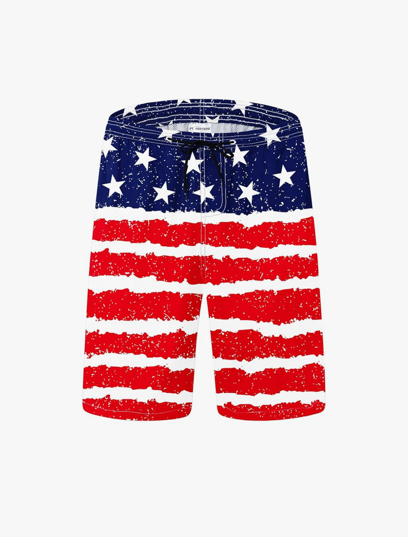 Mens Swim Trunks Quick Dry Board Shorts with Mesh Lining, Breathable Fit Hawaii Beach Shorts Swimwear Bathing Suits, Size -2XL