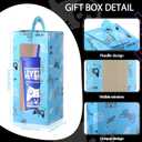 Mifoci 24 Sets Video Game Party Favors 24 oz Gamer Cup with Lids and Straws Gaming Paper Gift Boxes Plastic Reusable Gamer Tumbler for Game Birthday Party Supplies Gifts (Blue, Gray, Sky Blue, Black)