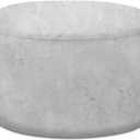 Round Pouf Ottoman Concrete Grey Stone Polished Texture Foot Stool Foot Rest Floor Stool Bean Bag Chair Cotton Linen Removable Indoor Outdoor for Living Room Bedroom (16"x16"x12", Multi6)