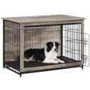 Feandrea 38.6" Dog Crate Furniture, Indoor Dog Kennel Side End Table Size: 38.6"L x 25.6"W x 26.8"H