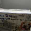 Clear Acrylic Dog Playpen Indoor, Expandable Size & Flexible Shape, Ideal for Small & Toy Dogs, Black