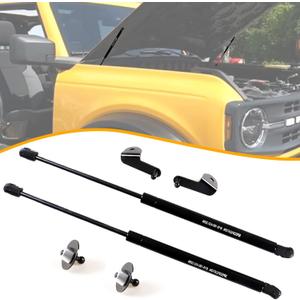 Hood Struts Lift Support Kit for Ford Bronco 2 Door 4 Door 2021 2022 2023 2024 2025 Accessories Front Quick Hood Lift Supports Shocks Gas Springs Prop Rod Replacements, 2 Pack Black