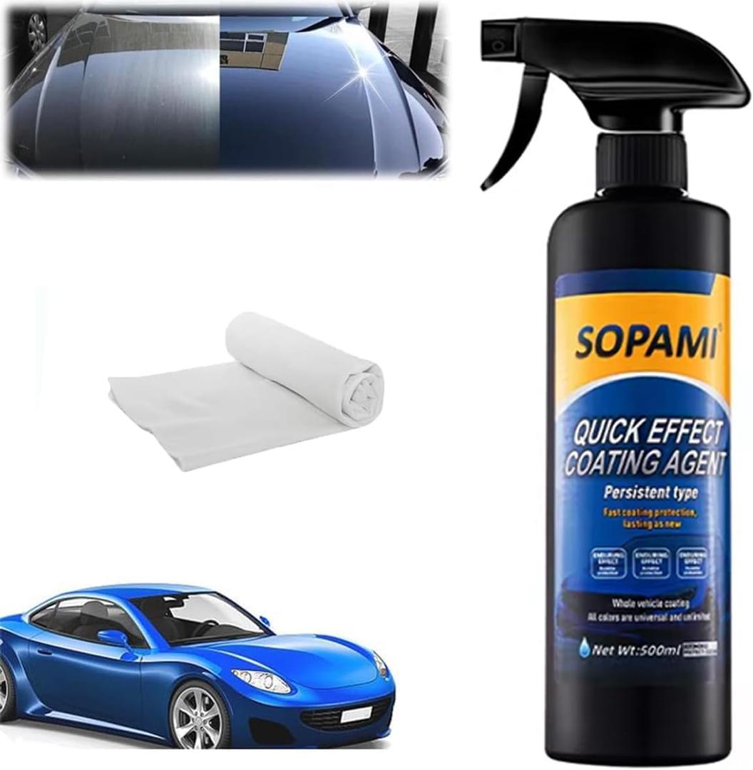 Sopami Ceramic Paint Sealant, Ceramic Coating Maximum Gloss & Shine ceramic wax, car coating spray Extremely Hydrophobic Ceramic Spray Coating for Cars, RVs, Motorcycles, Boats, and ATVs (16.91 Fl Oz (Pack of 1))