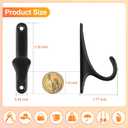 2 x DECLUTTR 10 Pack Coat Hooks, Heavy Duty Wall Hooks for Hanging Coats, Black Towel Hooks Wall Mounted for Key, Towel, Bags, Cup, Hat