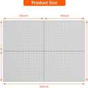 TORACK 4Pcs 12"x16" Metal Pegboard Panels for Garage, Workbench, Shop, Shed Tool Organizer Peg Board with 1/8" & 1/4" Holes, Modular Wall-Mounted Pegboard for Pegboard Hooks (Grey) (Gray)