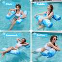 SLOOSH Hammock Pool Floats Adults, 4-in-1 Multi-Purpose Inflatable Pool Floaties PVC Water Hammock Lounge Floaties