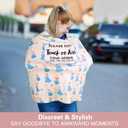 Metplus No Touch Sign Car Seat Cover for Babies, Mom Nursing Covers Breastfeeding Scarf, Multi Use Infant Carseat Canopy for Newborn Carrier/Stroller/Shopping Cart, Baby Shower Gifts for Boy Girl (Little Angel)