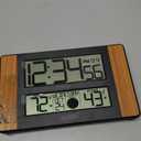 La Crosse Technology Atomic Digital Clock with Outdoor Temperature, Wood Oak, 0