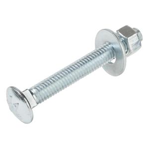 3/8" x 2-1/2" (50 Pack) Zinc Carriage Bolt Kit, Grade 307A by Makers Bolt
