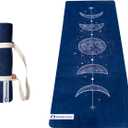 Yoga Mat With Strap 5mm Non Slip Suede & TPE - Eco-Friendly Fitness & Exercise Mat for Home Gym, Pilates, Hot Yoga, and Meditation - Lightweight Durable 72 x 24 inch Workout Mat for Women, Men