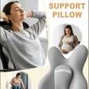 Lumbar Support Pillow for Car, Memory Foam Car Seat Back Support Pillow, Wraparound Ergonomic Design for Back Pain Relief-Back Cushion for Driving, Semi Truck, Chair Support for Car Office, Wheelchair