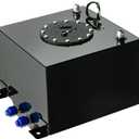 EVIL ENERGY 5 Gallon Fuel Cell Gas Tank Aluminum with Level Sender Black Street Drift