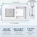36" x 24" Vinyl Basement Sliding Window,Removable Flange,White