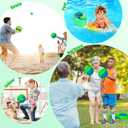 Toss and Catch Ball Game Set, 4 Paddles and 4 Balls Outdoor Paddle Catch Game for Kids, Backyard Beach Pool Yard Toy, Summer Birthday Gift for Boys Girls Ages 4-12