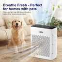 Tolife Air Purifier Large Room, HEPA Air Purifiers for Home Pets Hair with Washable Filter, Air Cleaner for Bedroom up to 1095 Ft Dust Smoke Odor, Sleep Mode, Timer, White