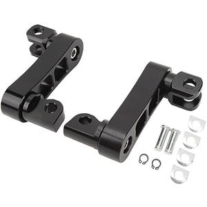 Motorcycle Foot Pegs Bracket, Adjustable Highway Foot Pegs Extension Brackets, Passenger Highway FootPegs Male Mount Foot Peg Clamp Support Extensions Bracket (Black)