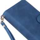 UEEBAI Wallet Case for Samsung Galaxy A53 5G, PU Leather Case Magnetic Closure Handbag Zipper Pocket Case Kickstand Card Slots with Hand Strap Marple Flip Case for Women - Black