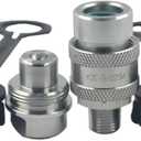 KZE-B-02 1/4'' NPT Set 10,000psi High Pressure Hydraulic Quick Connect Coupling Quick Coupler Replaces Enerpac T-630