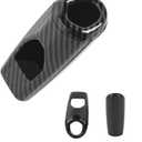 Linskip Column Shifter Cover Compatible with Ford F150 2021 2022 2023 2024 2025+, Steering Wheel Column Gear Lever Trim for F150 Interior Accessories Carbon Fiber Black