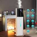 Humidifiers Large Room Bedroom with 7 Colors Light,Honovos 8L 2.1Gal Quiet Ultrasonic Cool Mist Topfill Humidifier with 360 Nozzle 3 Speed Humidistat Essential Oil Tray for Baby Home Plant Yoga Sleep