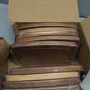 Kigley 10 Pcs Acacia Wood Cutting Boards Bulk for Laser Engraving Wooden Dinner Plates with Groove Chopping Charcuterie Board Carving Tray for Holiday Valentine Housewarming Party Gifts (6 x 8 Inch)