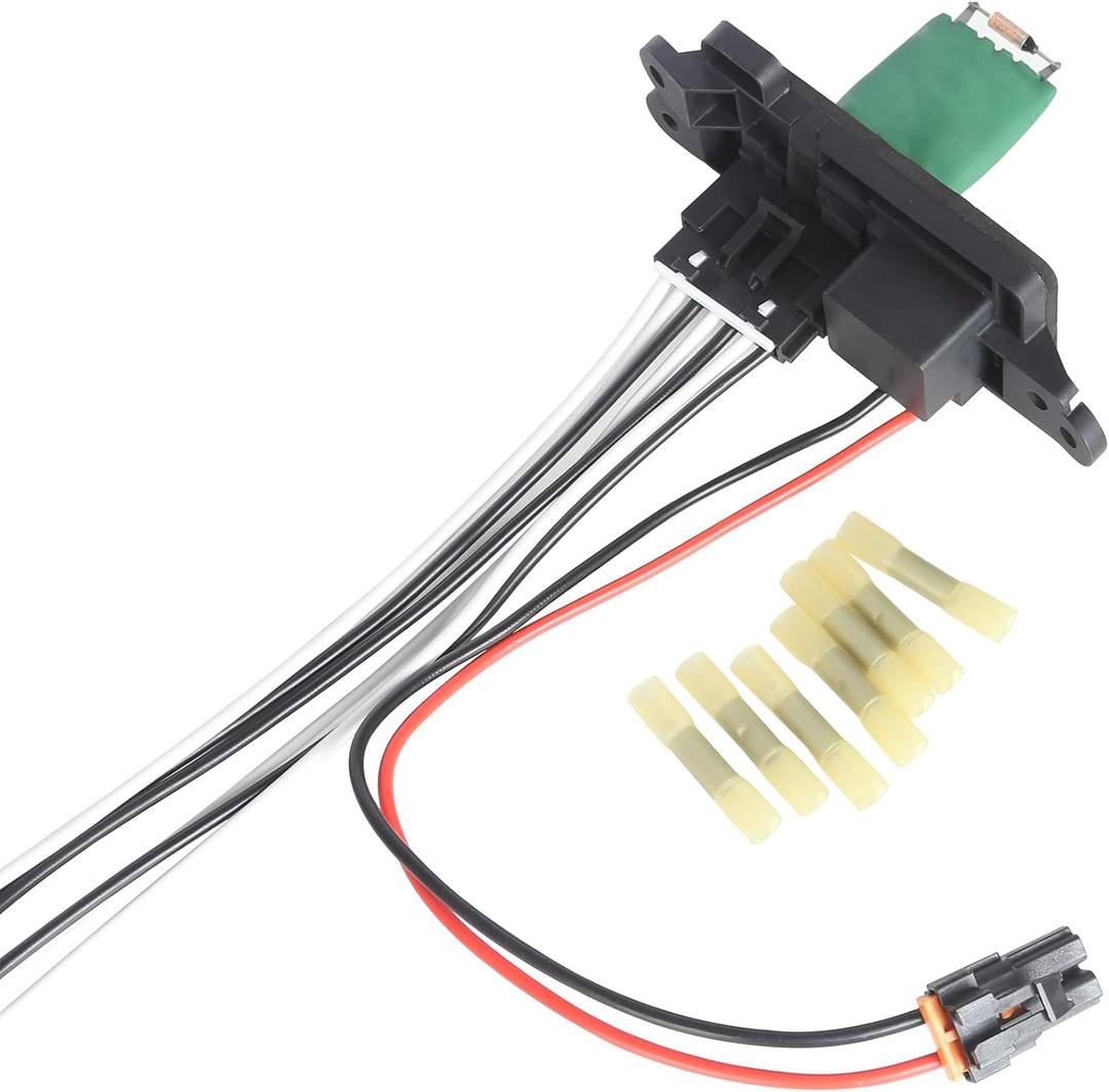 HVAC Blower Motor Resistor Kit with Harness Compatible with The Following Models: 2003-2006 Chevy Silverado Tahoe Suburban Avalanche GMC Sierra Yukon Cadillac Escalade, Replaces 89019088