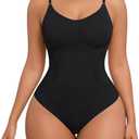 POSESHE Women's Seamless Shapewear Bodysuit Tummy Control Body Shaper Waist Snatching Body Suit (XL)