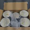 Clawsoff 100 Pack Coffee Cups with Lids 16 oz, Disposable Insulated Ripple Wall To Go Paper Coffee Cups for Hot/Cold Drinks Office Home Shop Event (Navy)