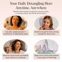 Kitsch Detangler Brush  Flexible Curly Hair Brush for Women, Men & Kids | Detangling Hairbrush with Bendable Frame and Ultra-Smooth Bristles for Wet or Dry Strands - Soft Violet