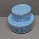 supernal 100PCS Blue Plastic Plates with Gold Beads - Disposable Heavy Duty Elegant Light Blue Plastic Plates Set Include 50 Dinner Plate and 50 Dessert Plate Perfect for Wedding, Birthday & Party