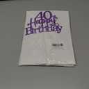 3 x Glittery 40th Happy Birthday Cake Topper with Star,Personalised 40 Birthday Cake Toppers Party Decorations Party Supplies for Men Women Purple Silver