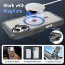 Magnetic for iPhone 16 Case, [Compatible with MagSafe][Military Grade Drop Protection][Heavy Duty Protection][Non-Slip][Shockproof] 2-Layer Durable Bumper Phone Case 6.1''-Gray