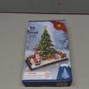 Christmas Tree Building Blocks, Christmas Decorations Set with Santa Claus & Reindeer, Creative Tabletop Decor Xmas Gifts Toys for Kids Adults Teen Boys & Girls