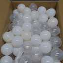 GOGOSO Ball Pit Balls Plastic Playballs for Baby Toddlers Kids Boys Girls Playhouse Decor Play Pool Fun Phthalate-Free BPA-Free Bath Toy White Beige Transparent,100 Balls