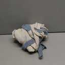 jinchan Linen Tie Top Curtains 36 Inch Length Farmhouse Cafe Curtains Set of 2 for Bedroom Bathroom Rustic Small Windows Light Filtering Crude Panels with Blue Ties