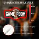 Game Room Neon Sign, Welcome Game Room Open Daily Neon Lights Wall Decor for Internet Cafe, Gaming Room, Man cave, Bedroom Gift Art for Boys Girls-16.93 x 9.92 IN-USB Powered-Acrylic