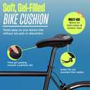 KT-Sports Exercise Bike Seat Cushion Comfort Gel Bicycle Seat Cover Padded Seat Covers for Bikes with Anti-Slip Design and Drawstring, Comfy Soft Mountain Road Bike Accessories for Men and Women