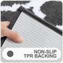 OLANLY Bathroom Rugs Set 2 Piece, Microfiber Bath Shower Mat and U-Shaped Toilet Rug, Machine Wash Dry, Non-Slip Absorbent Shaggy Bath Mats for Tub, Shower and Bathroom (24"x16"+24"x20", Dark Grey)