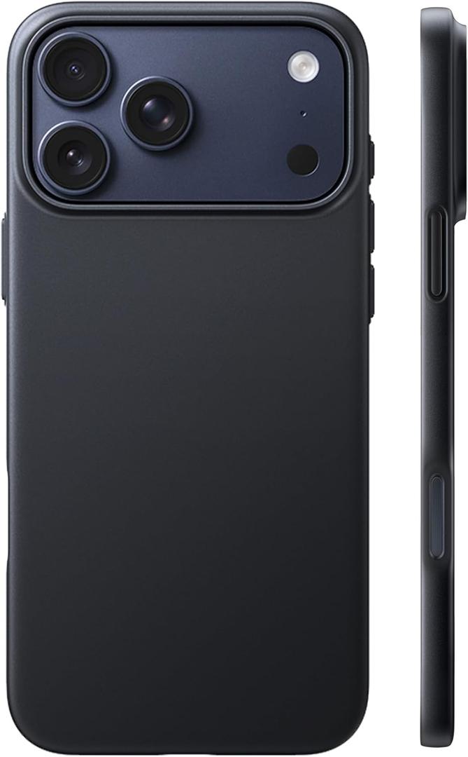 TORRAS Slim Fit for iPhone 17 Pro Max Case, Ultra Thin 17 Pro Max Case, Lightweight Matte Anti-Scratch Hard PC Cover Phone Case for iPhone 17 Pro Max 6.9 inch, Black