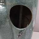 Solar Outdoor Water Fountain, 3-Tier Ceramic Look Resin Waterfall with LED Lights, 24" H, for Patio, Backyard & Garden