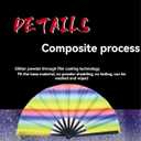 13 inch Large Folding Hand Fan - 2025 New Large Boots on The Ground Hand Fan for Dance, Performances, Gift, Parties | Retro Laser Colors & Chinese Style Craft (Purple)